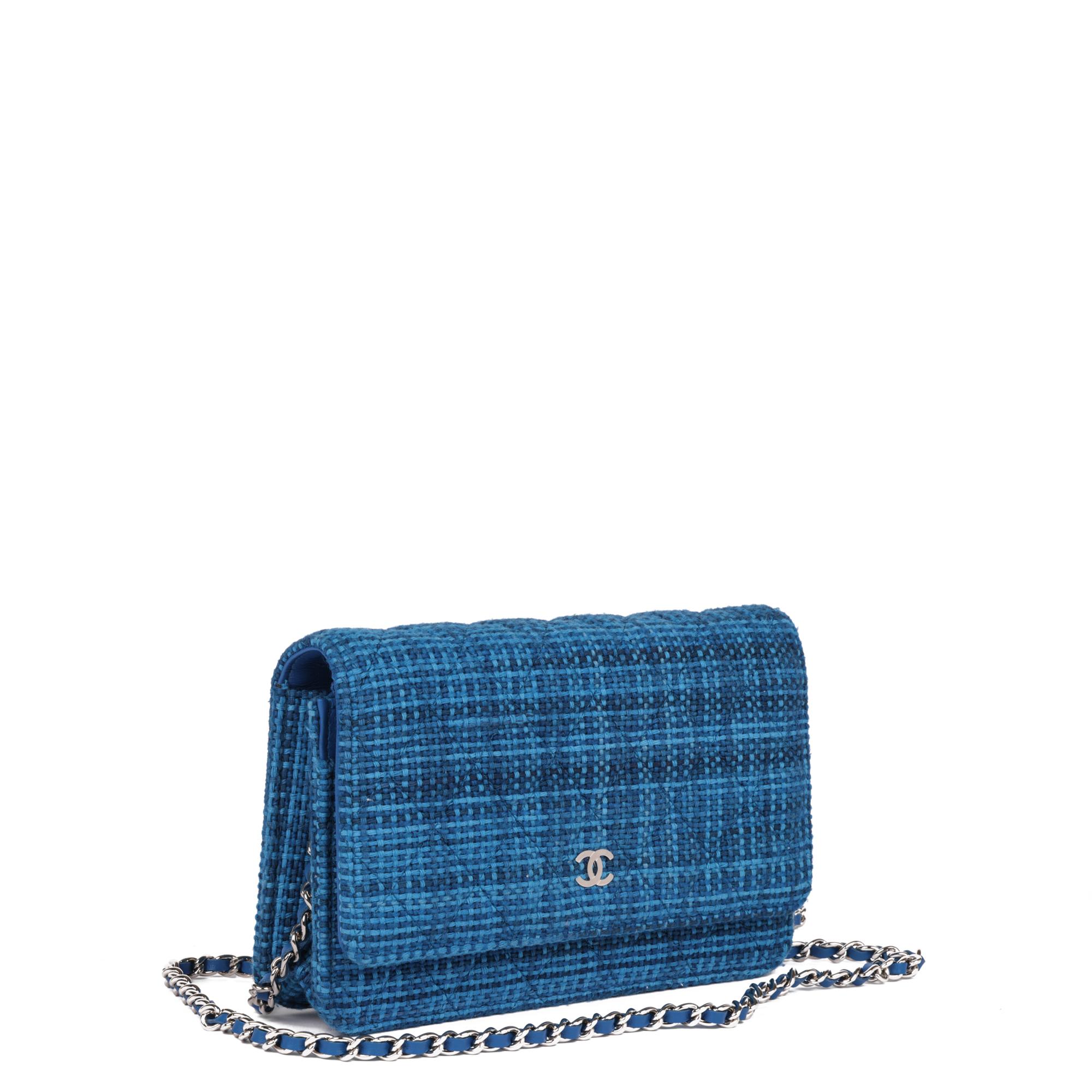 CHANEL
Blue Quilted Tweed Fabric Wallet-on-Chain WOC

Xupes Reference: CB851
Serial Number: 29578684
Age (Circa): 2019
Accompanied By: Authenticity Card
Authenticity Details: Authenticity Card, Serial Sticker (Made in Italy)
Gender: Ladies
Type: