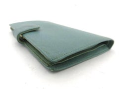 Chanel Blue ( Rare ) Caviar Leather Cc Bifold Long 216028 Wallet