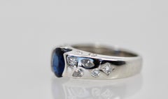 Chanel Blue Sapphire Diamond Ring 18 Karat