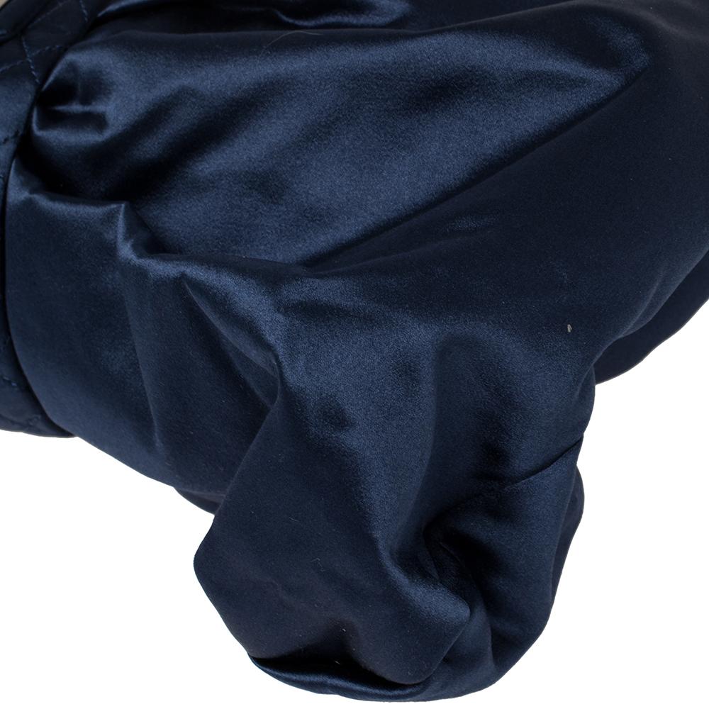 Chanel Blue Satin 2.55 Reissue Ribbon Shoulder Bag 1