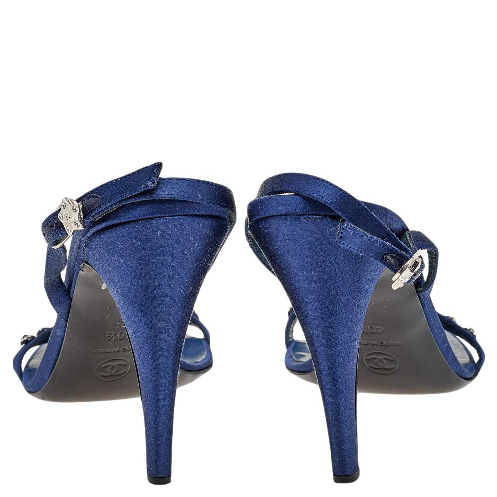 chanel blue sandals