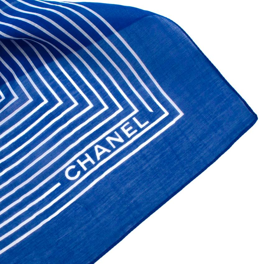 chanel blue scarf