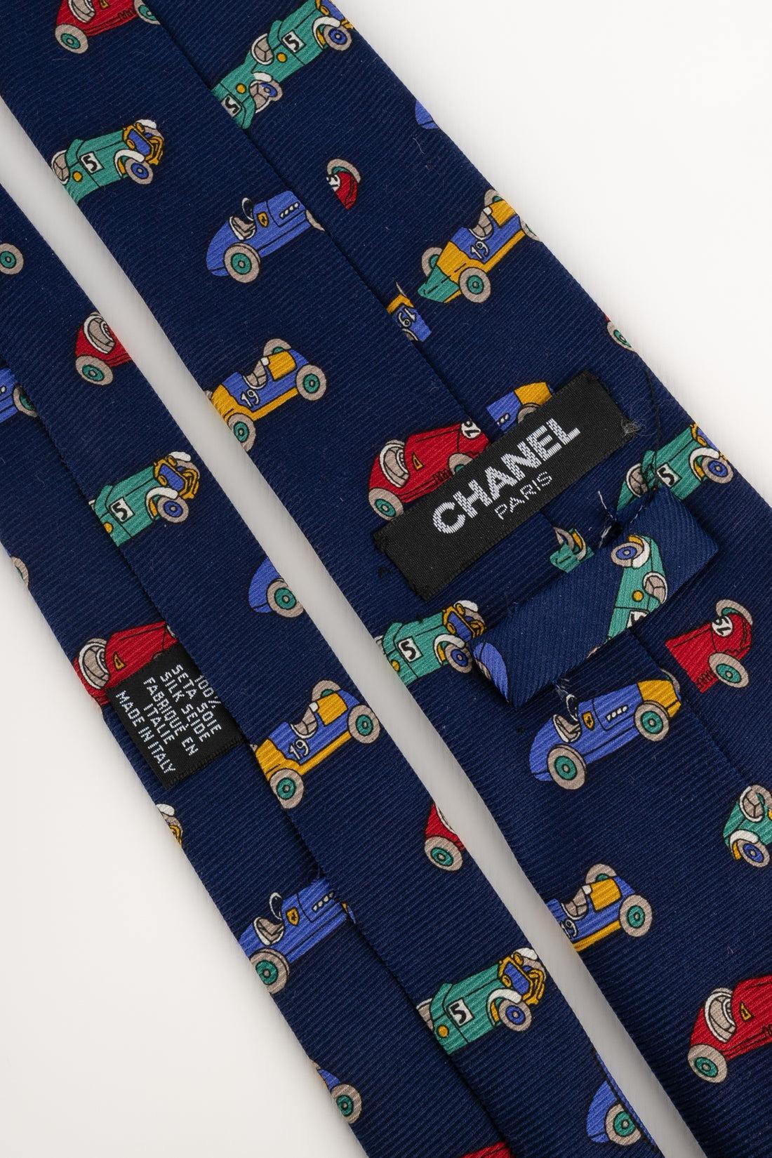 Men's Chanel Blue Silk Tie For Sale