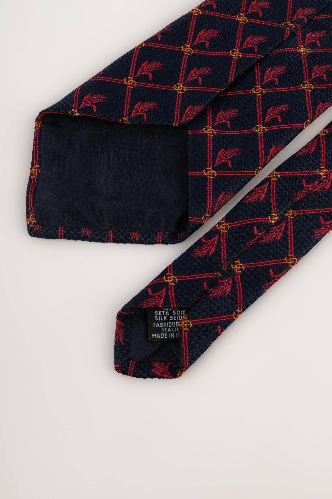 Chanel Blue Silk Tie For Sale 1