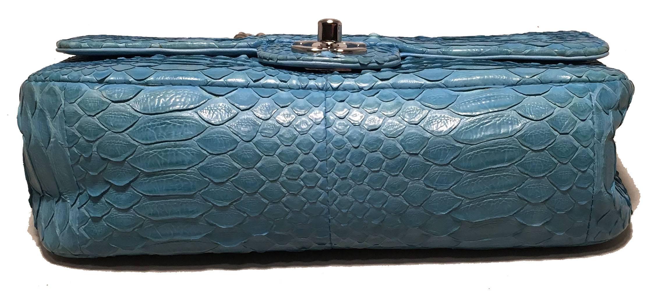 blue snakeskin bag