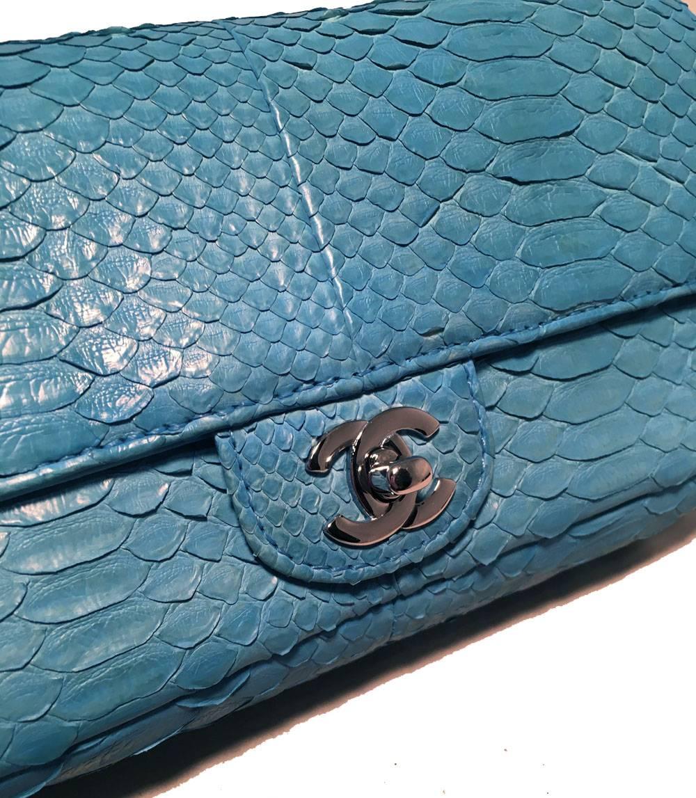 chanel blue python bag