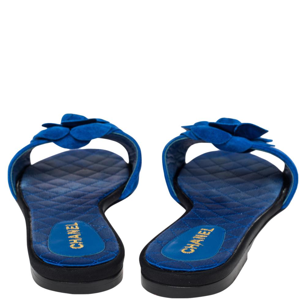 royal blue chanel sandals