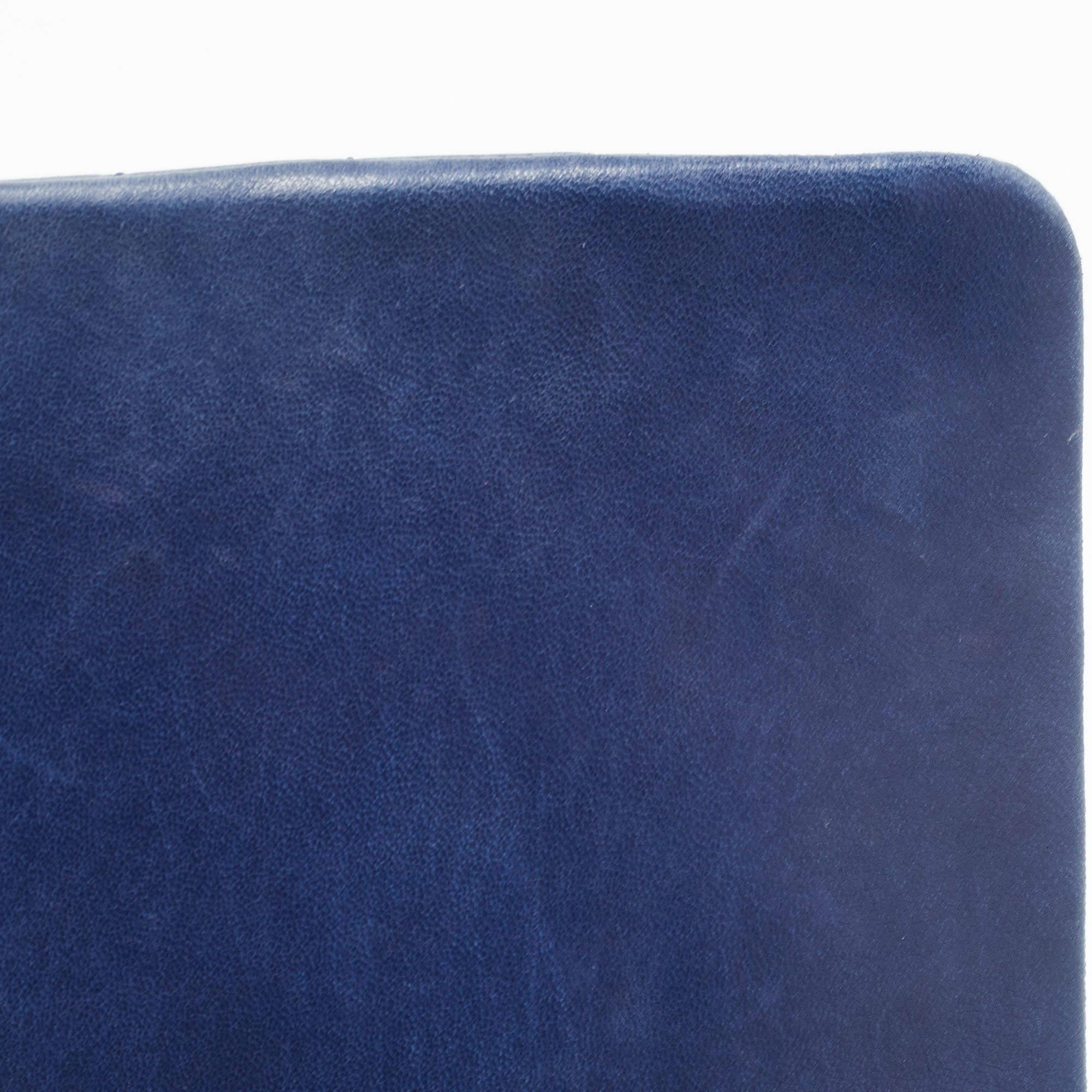Chanel Blue Surpique Chevron Leather CC Flap Bag 4