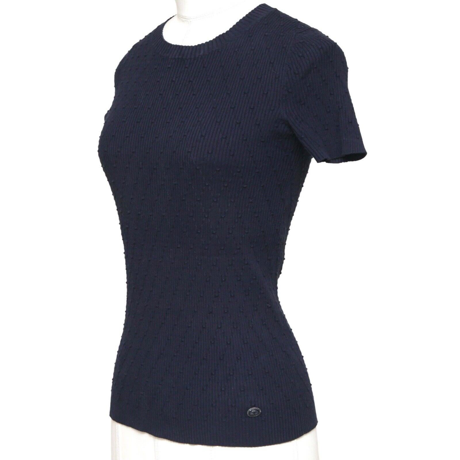 navy blue short sleeve sweater