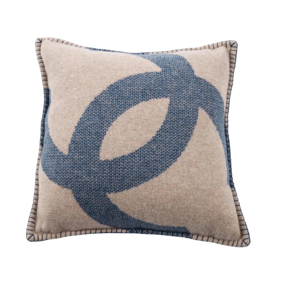 blue chanel pillows