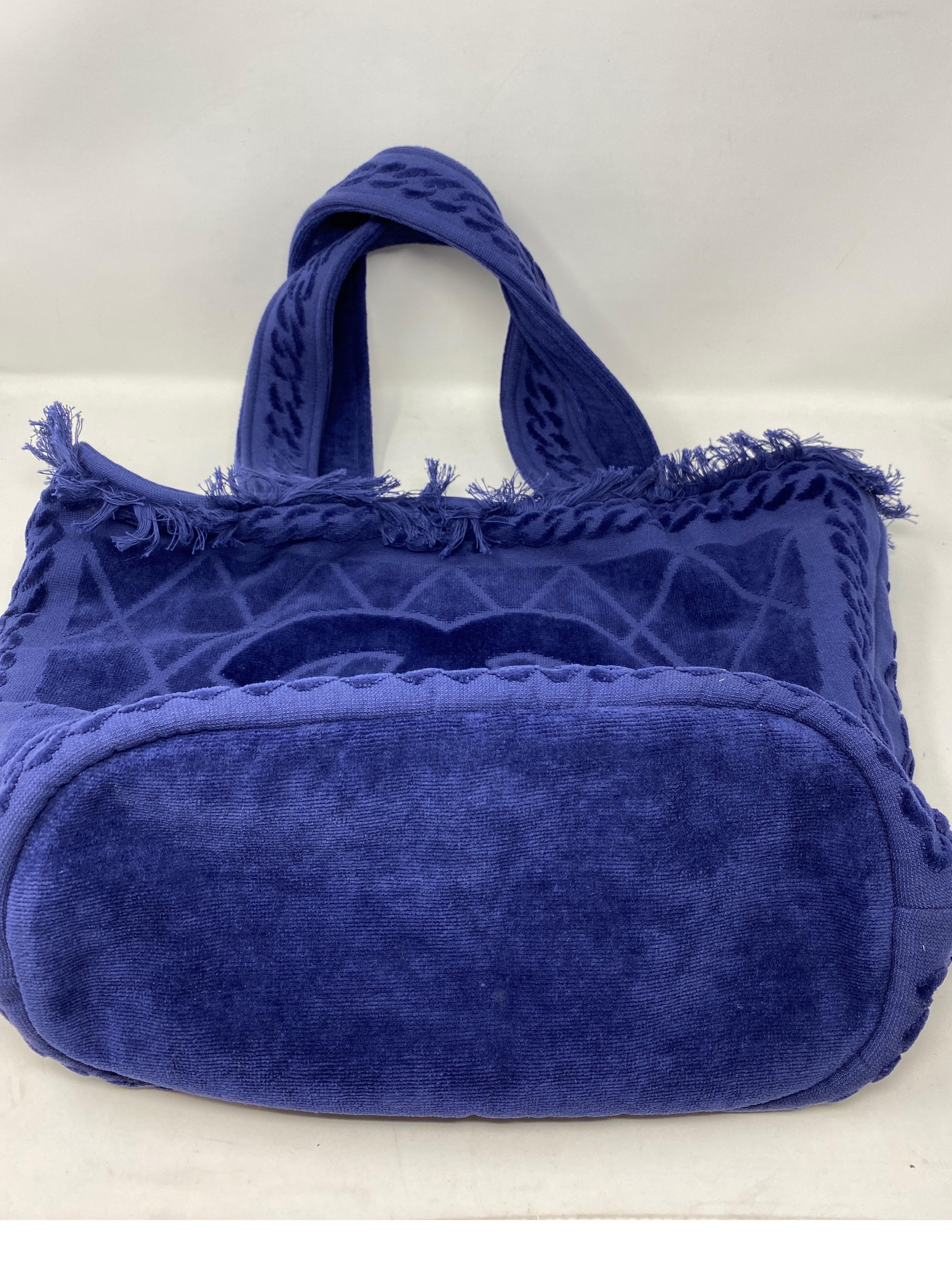 Chanel Blue Towel Tote Bag  5