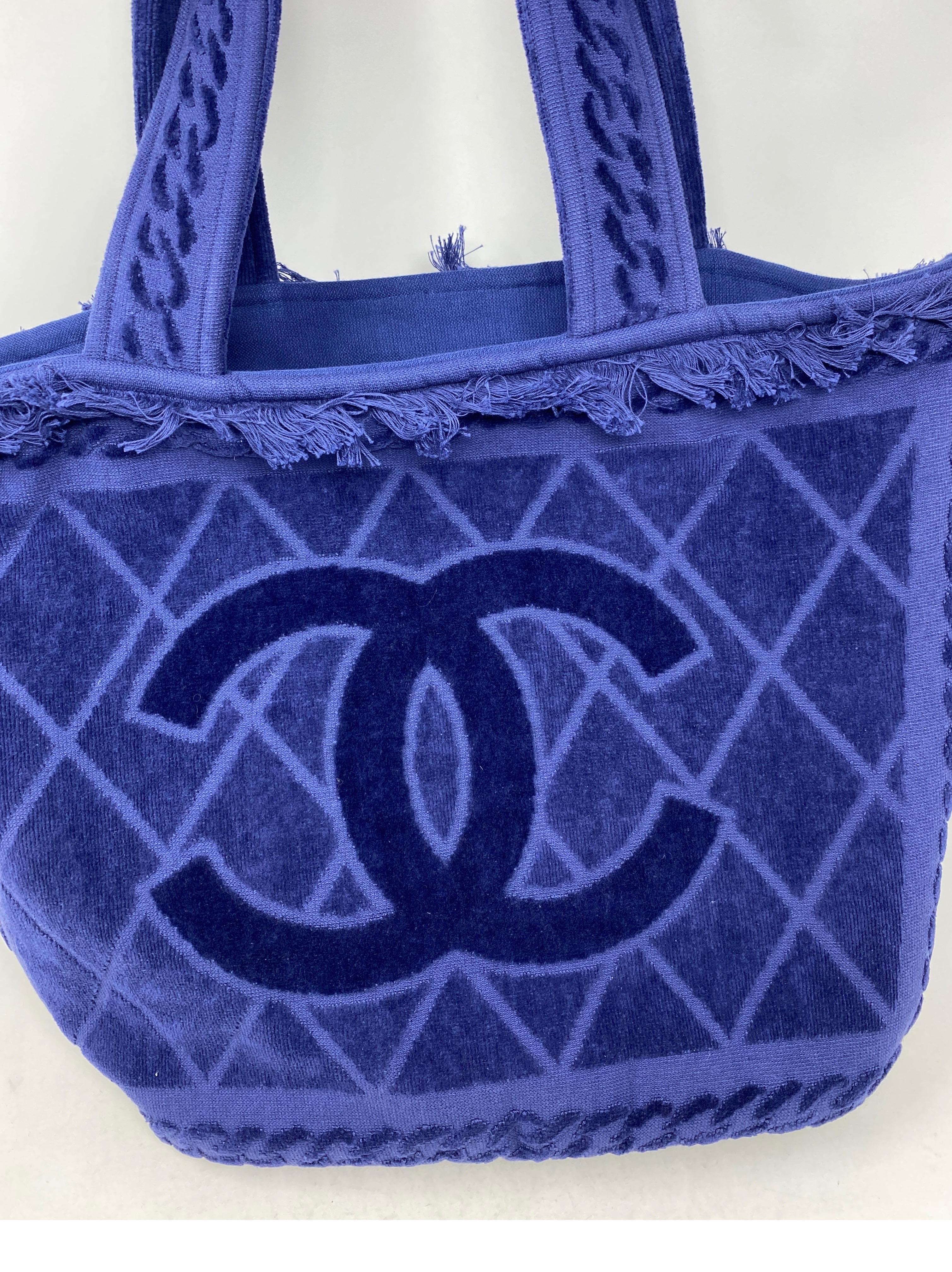 Women's or Men's Chanel Blue Towel Tote Bag 