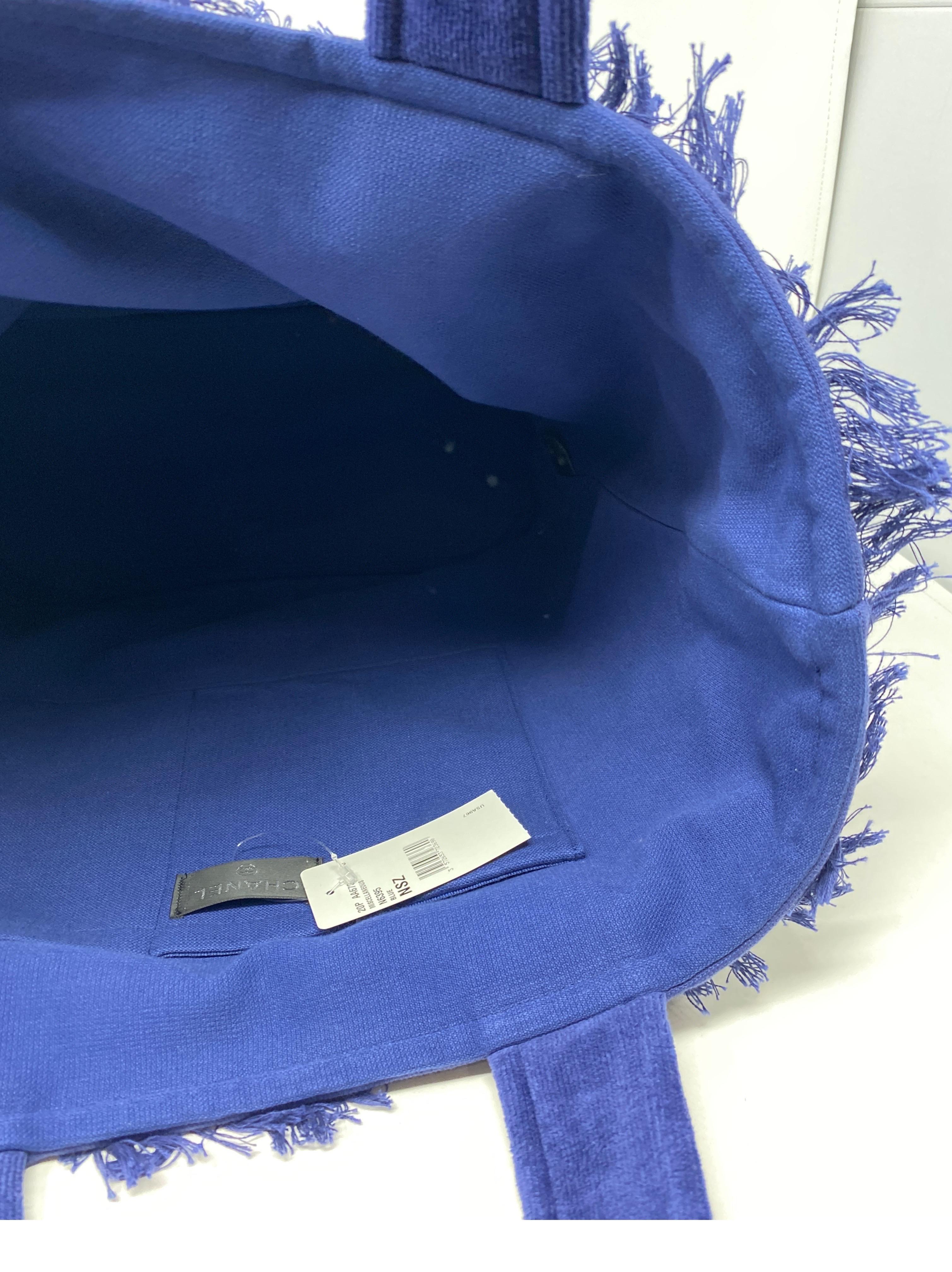 Chanel Blue Towel Tote Bag  1