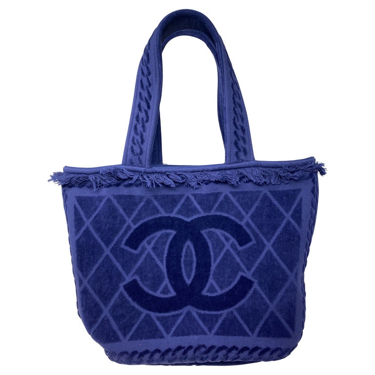 Chanel Blue Towel Tote Bag