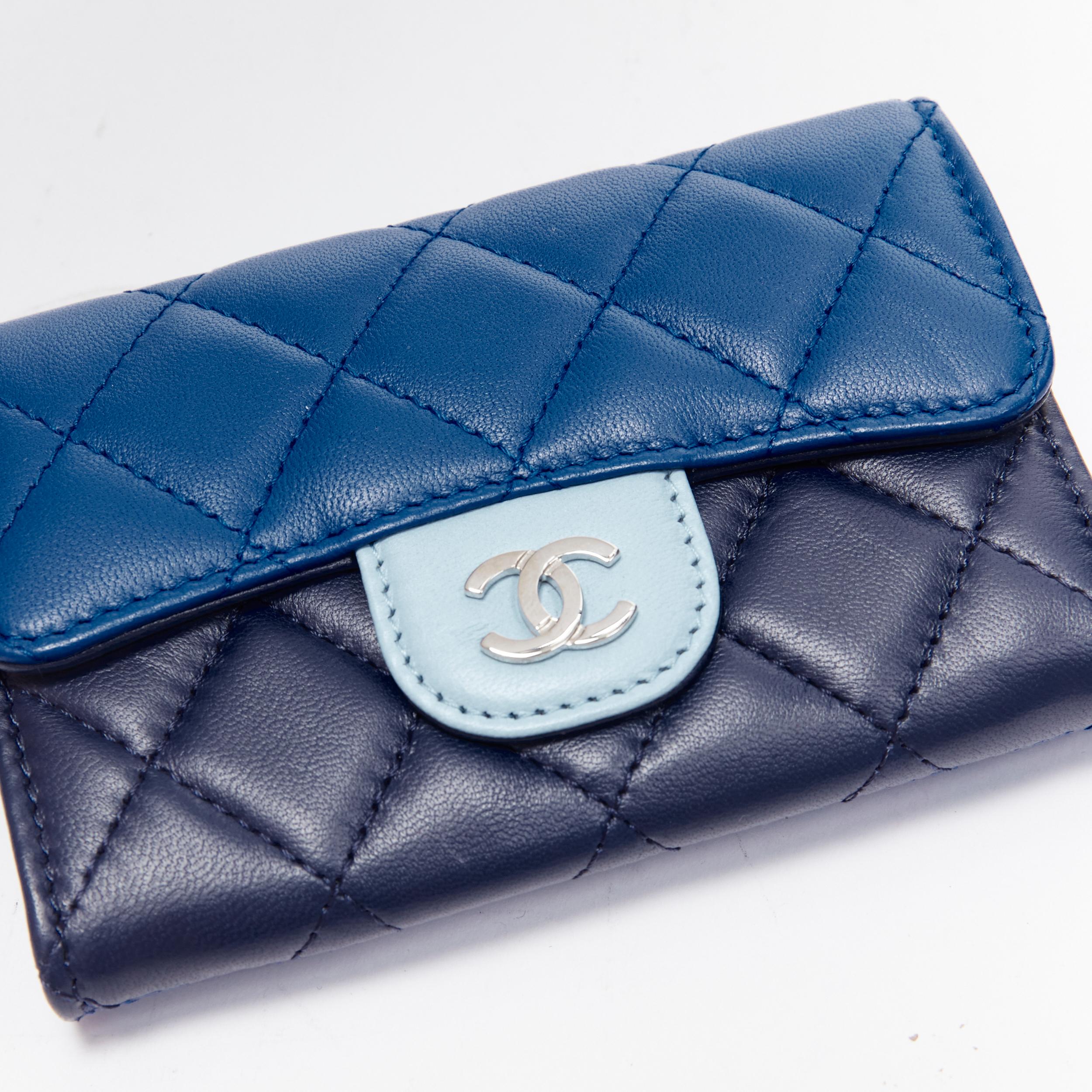 chanel lambskin quilted card holder wallet