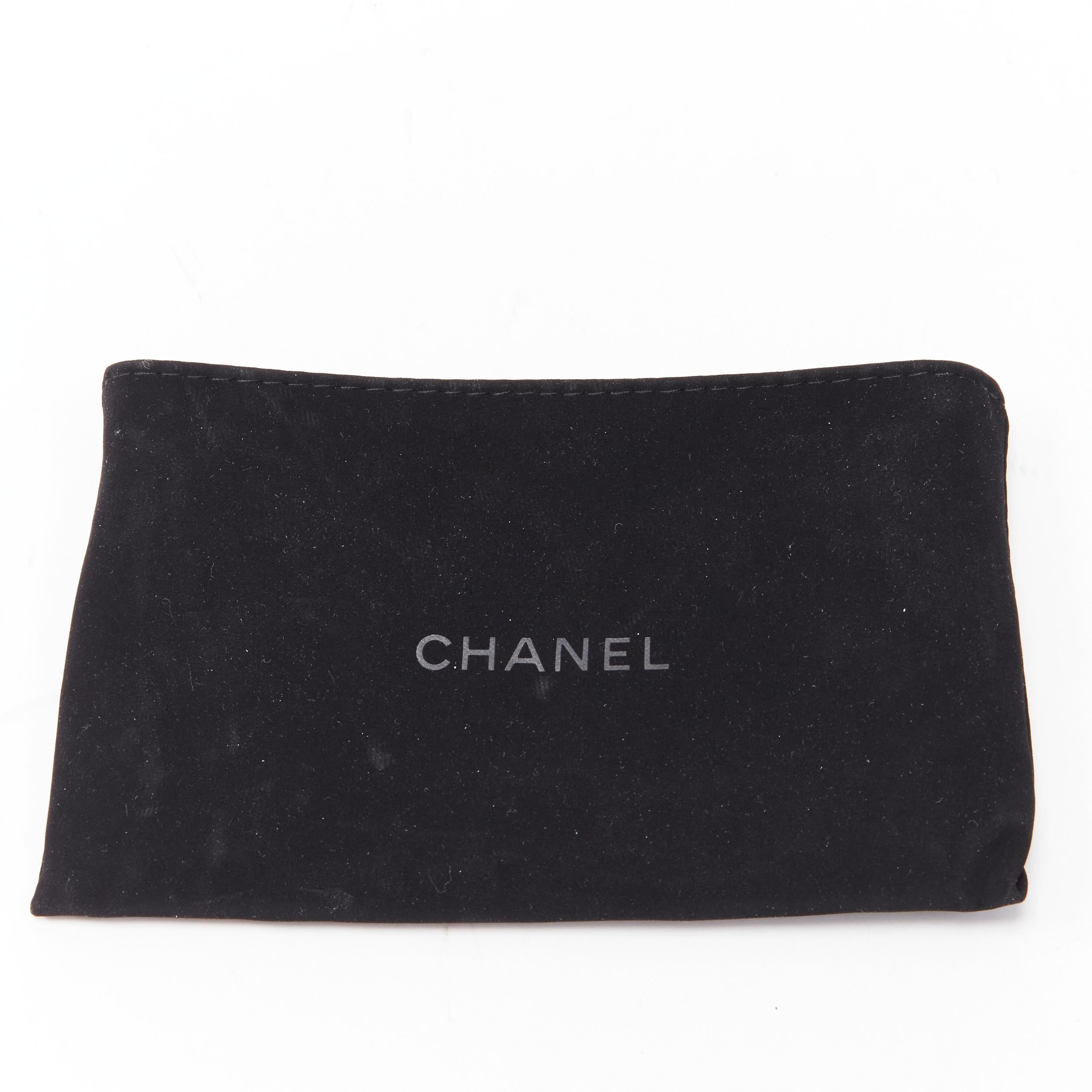 CHANEL blue tricolor lambskin diamond quilted leather CC flap PHW cardholder 1