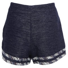 Chanel Blue Tweed Shorts M