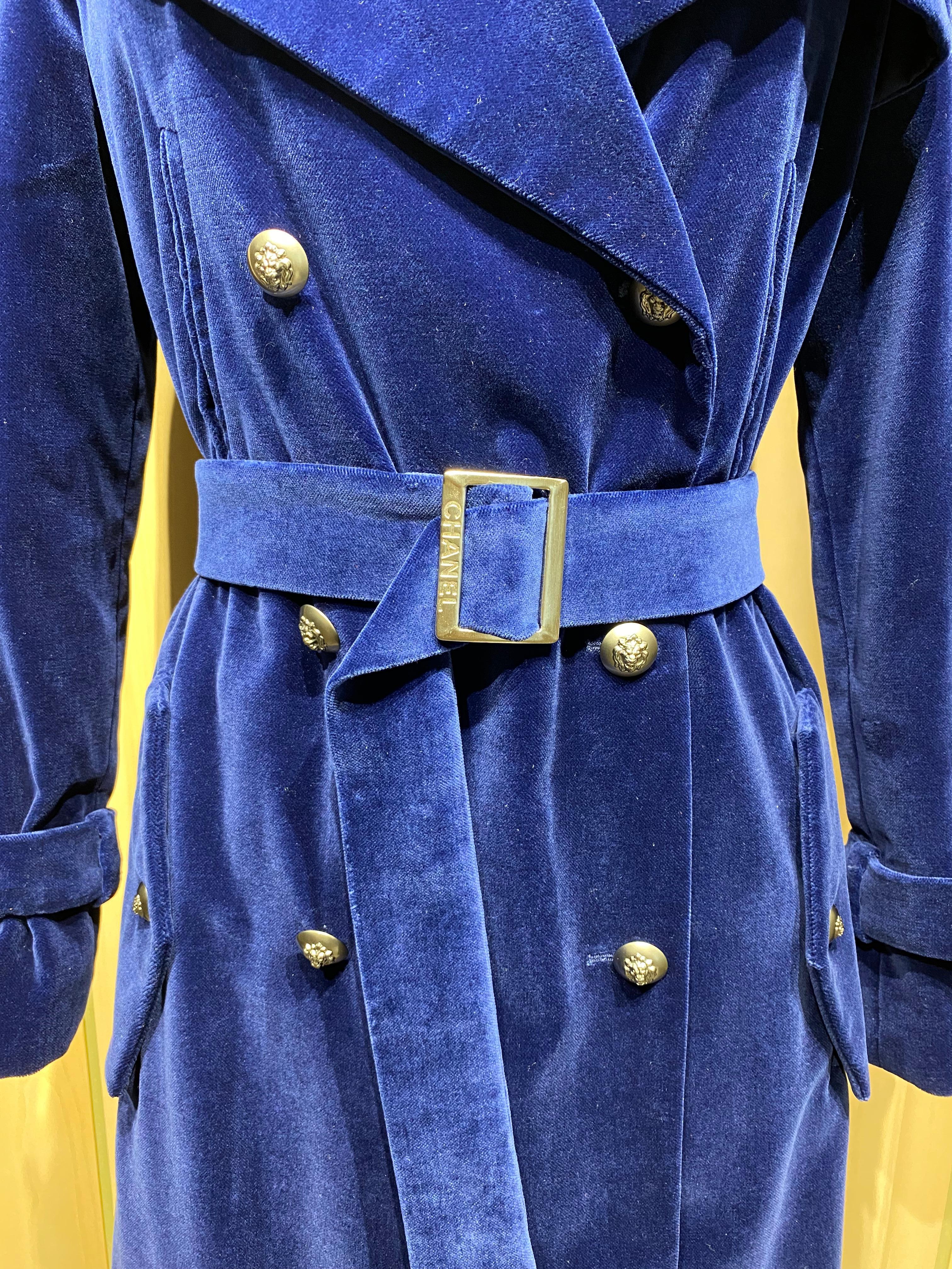 chanel blue coat