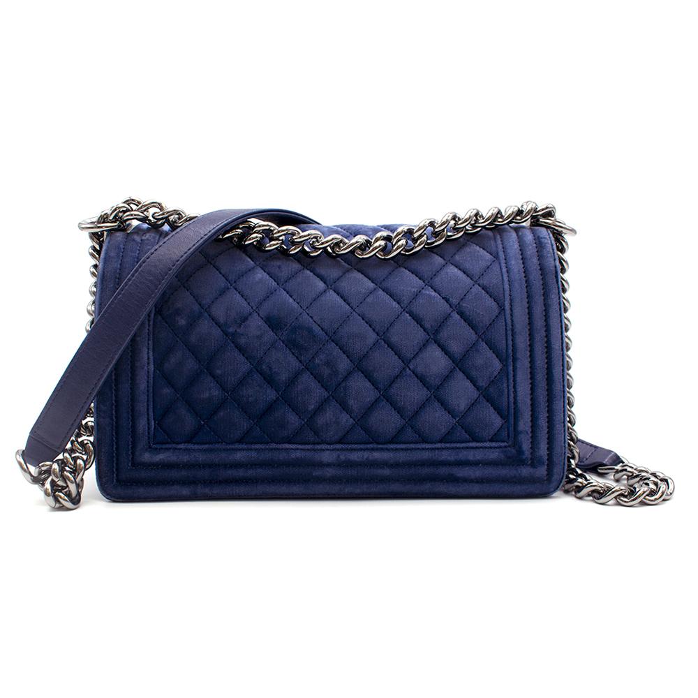 blue velvet chanel bag