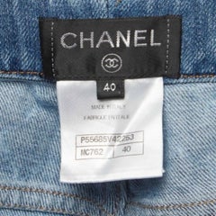 Chanel Blue Washed Denim  Jeans M Waist 31"