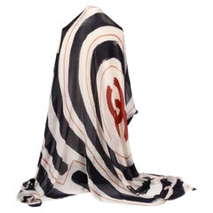 Chanel Blue, White and Red CC Logo Shawl
