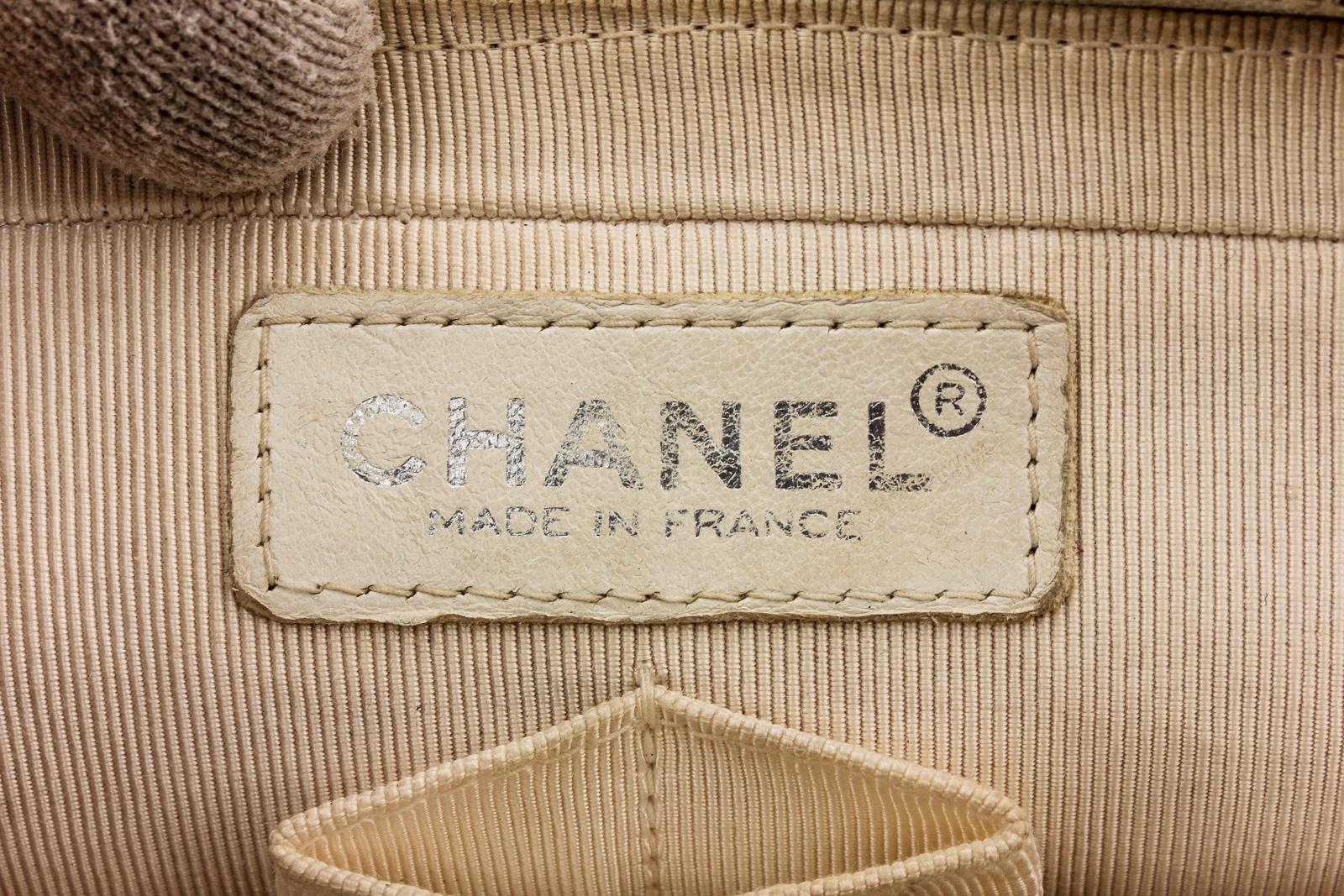  Chanel - Sac à rabat en toile matelassée bleu et blanc - Plage Surf Unisexe 