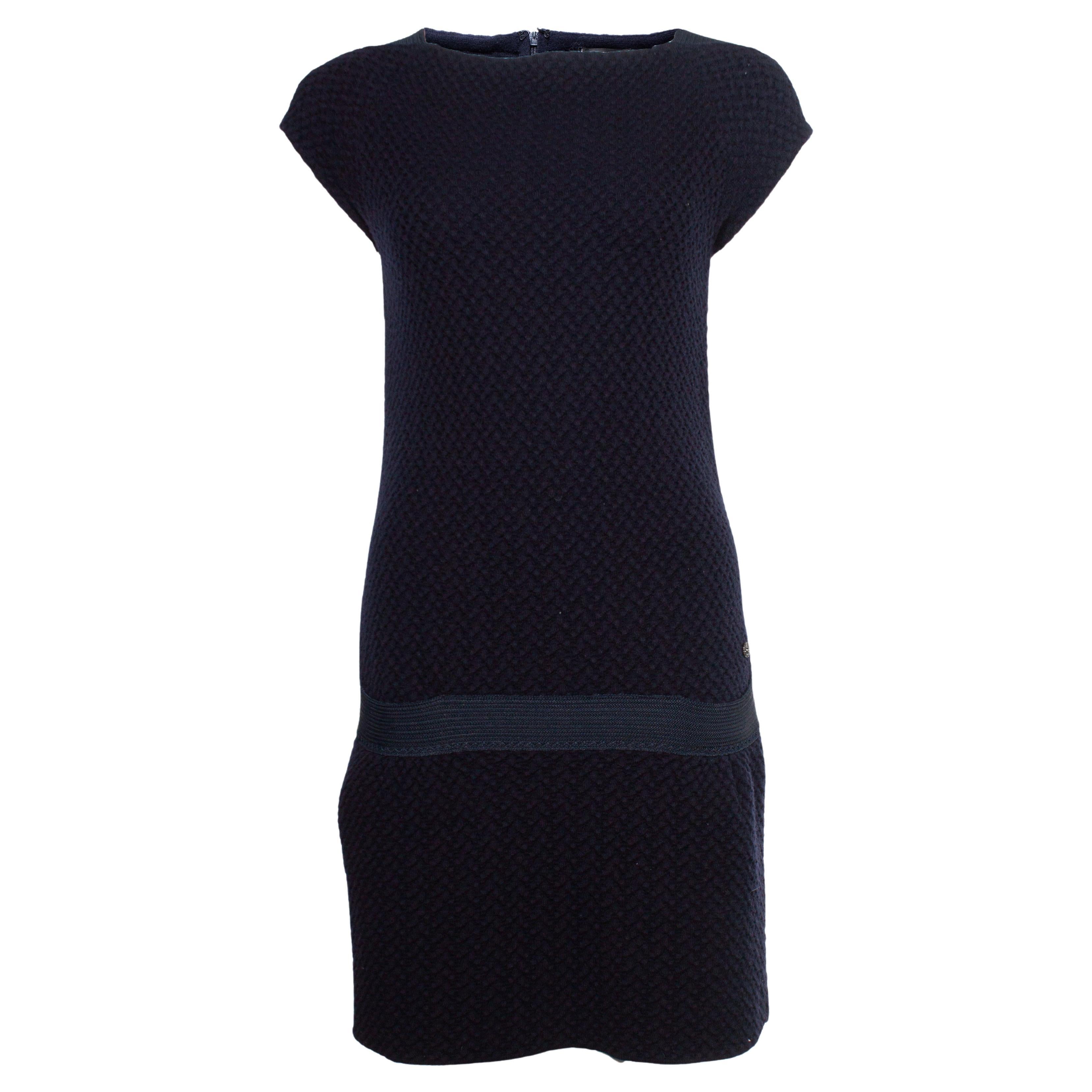 Chanel, blue woven dress with pockets