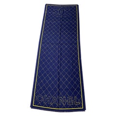 Chanel blue & yellow foulard