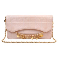 Chanel Blush Lambskin Lucky Charms Chain Flap Bag 
