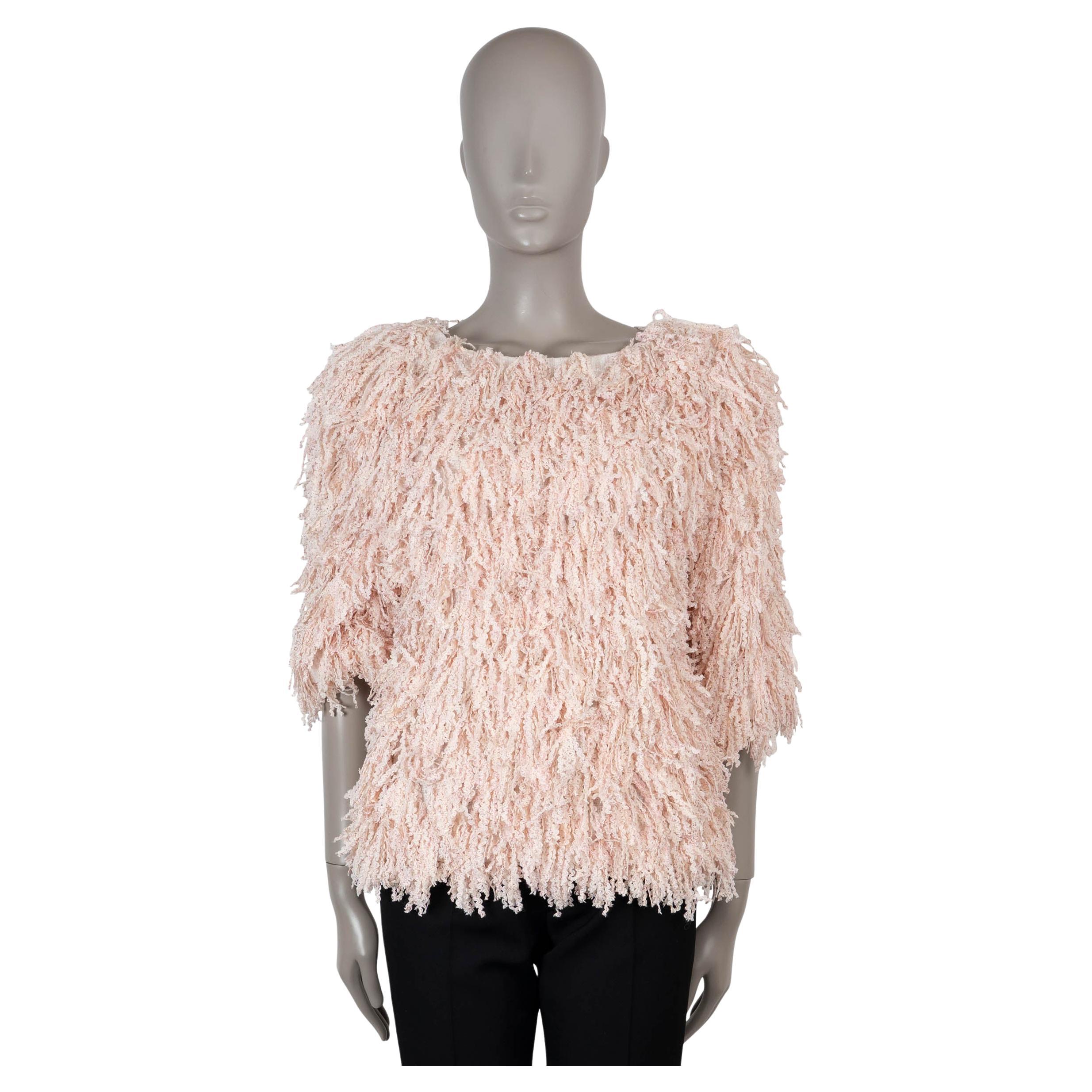 Chanel rosa arancio 18S FRINGE TOP Camicia 40 M