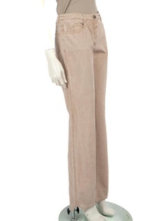 Chanel - Jeans a gamba tesa in denim rosa bordeaux taglia M.