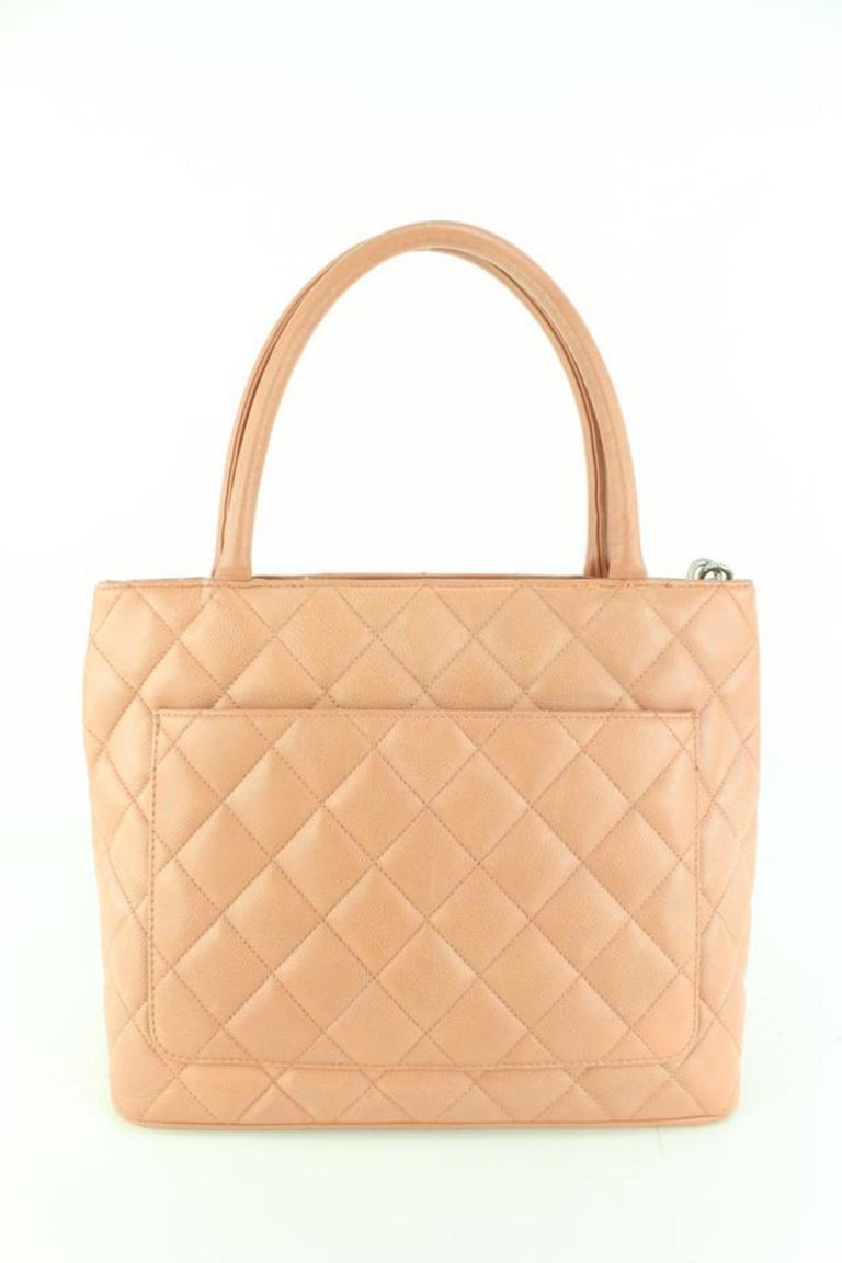 Chanel Blush Pink Quilted Caviar Medallion Zip Tote 14ck531s For