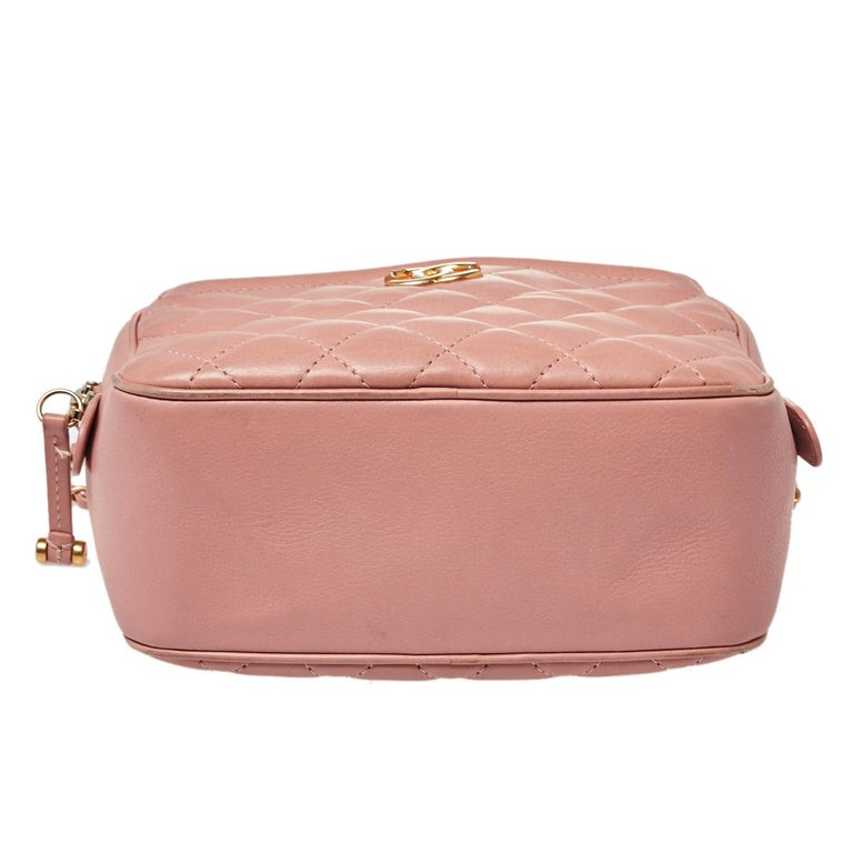 Chanel Blush Pink Quilted Leather Small Vanity Case Bag 1