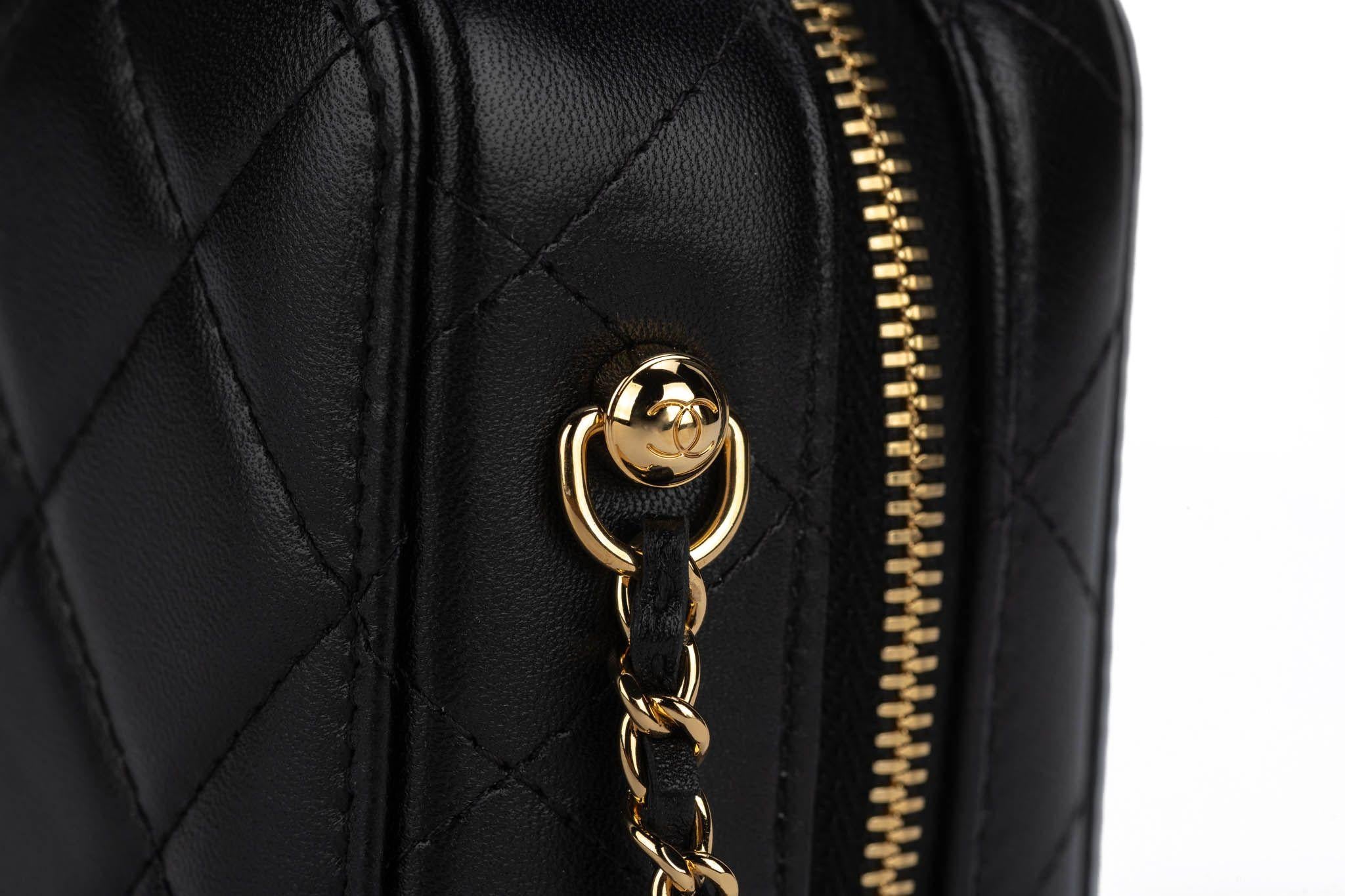 Chanel BNIB Black Gold Metal Evening Bag For Sale 5
