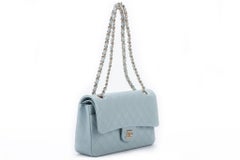 Chanel BNIB Celeste Caviar Double Flap