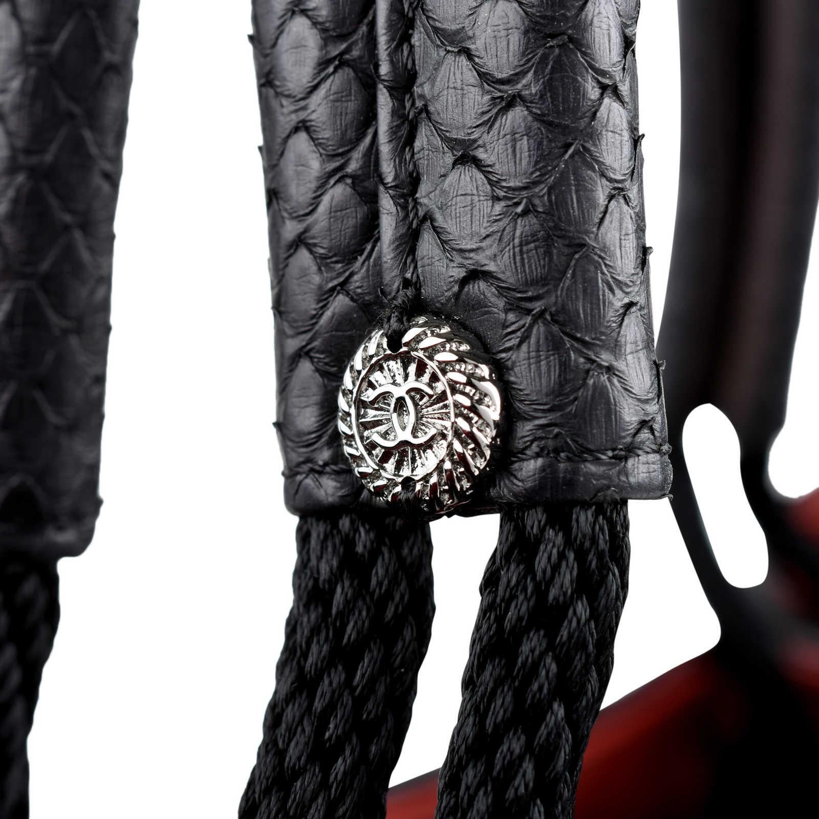Chanel Boating Python Large Classic Shopper Zippered Expandable Tote en vente 5