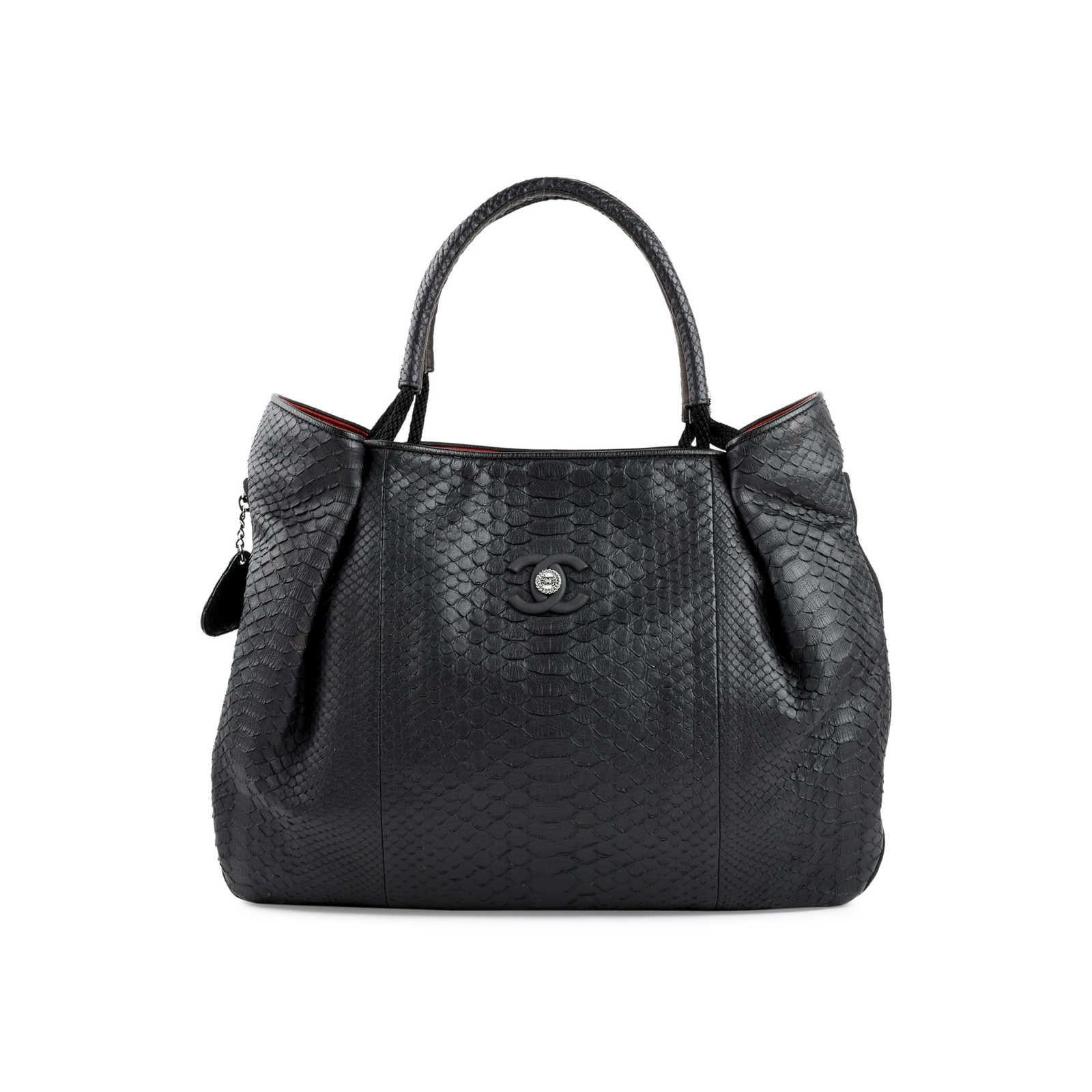 Chanel Boating Python Large Classic Shopper Zippered Expandable Tote en vente 2