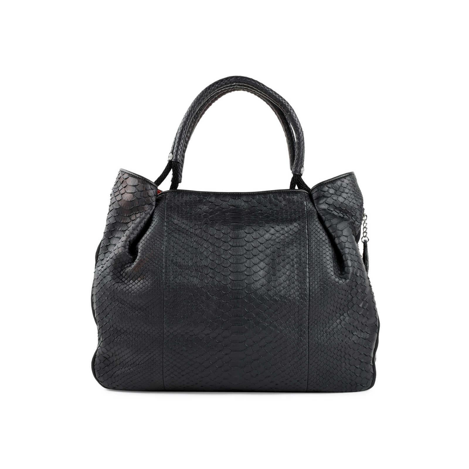 Chanel Boating Python Large Classic Shopper Zippered Expandable Tote en vente 3