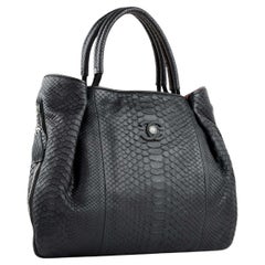 Chanel Boating Python Large Classic Shopper Zippered Expandable Tote