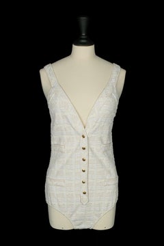 Chanel bodysuit 'White and golden' by Karl Lagerfeld Spring-Summer 2007