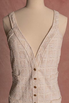 Chanel Bodysuit 'Weiß und Gold' von Karl Lagerfeld Frühjahr-Sommer 2007