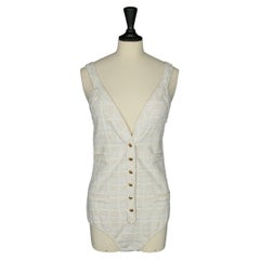 Chanel bodysuit 'White and golden' by Karl Lagerfeld Spring-Summer 2007