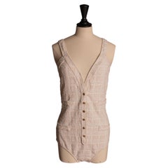 Chanel Bodysuit 'Weiß und Gold' von Karl Lagerfeld Frühjahr-Sommer 2007