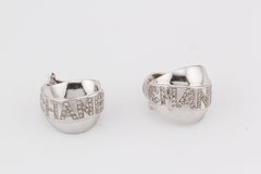 Chanel Bolduc Diamond 18k White Gold Earrings