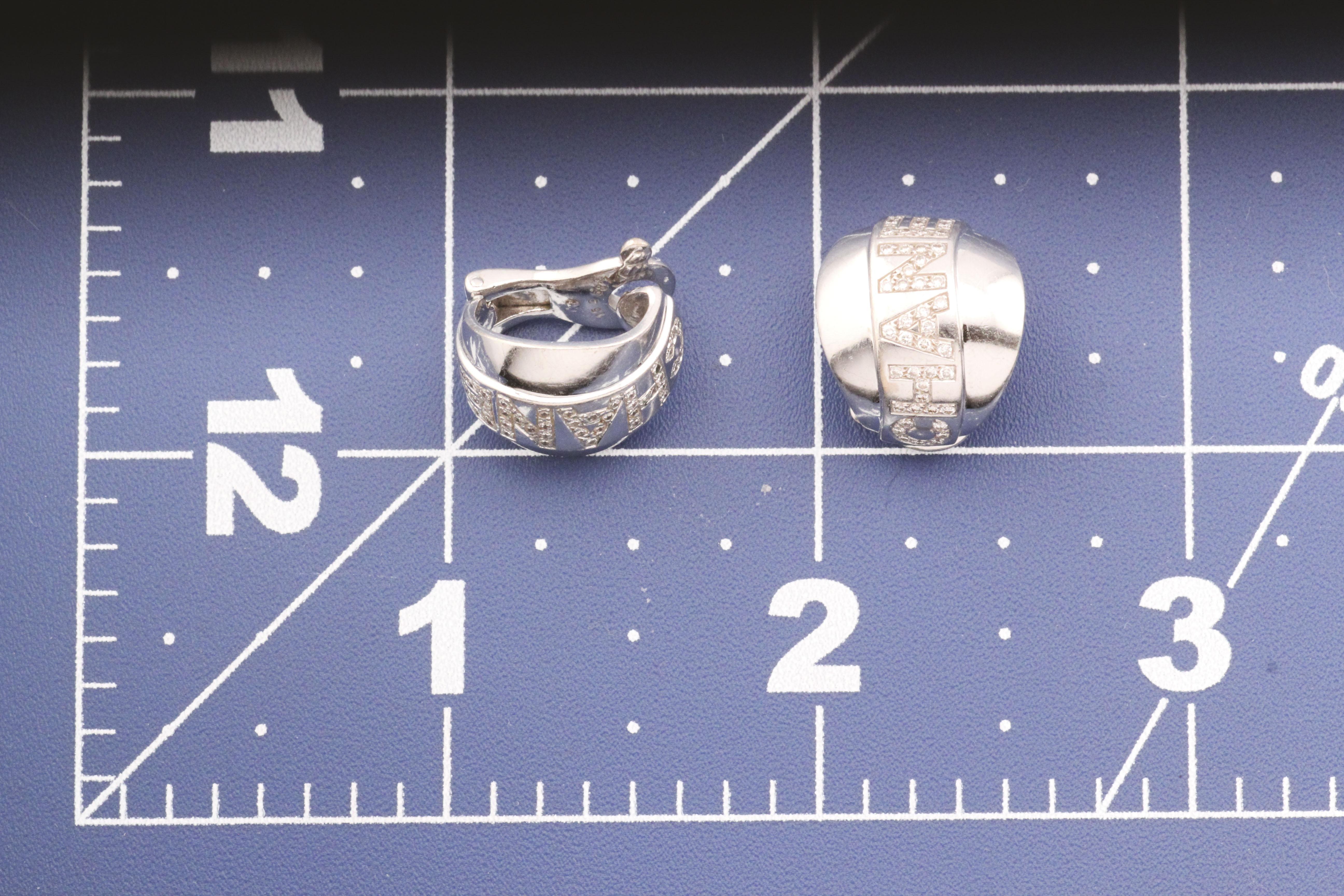 Chanel Bolduc Diamond 18k White Gold Earrings 3