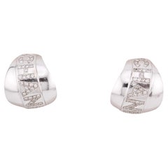 Chanel Bolduc Diamond 18k White Gold Earrings