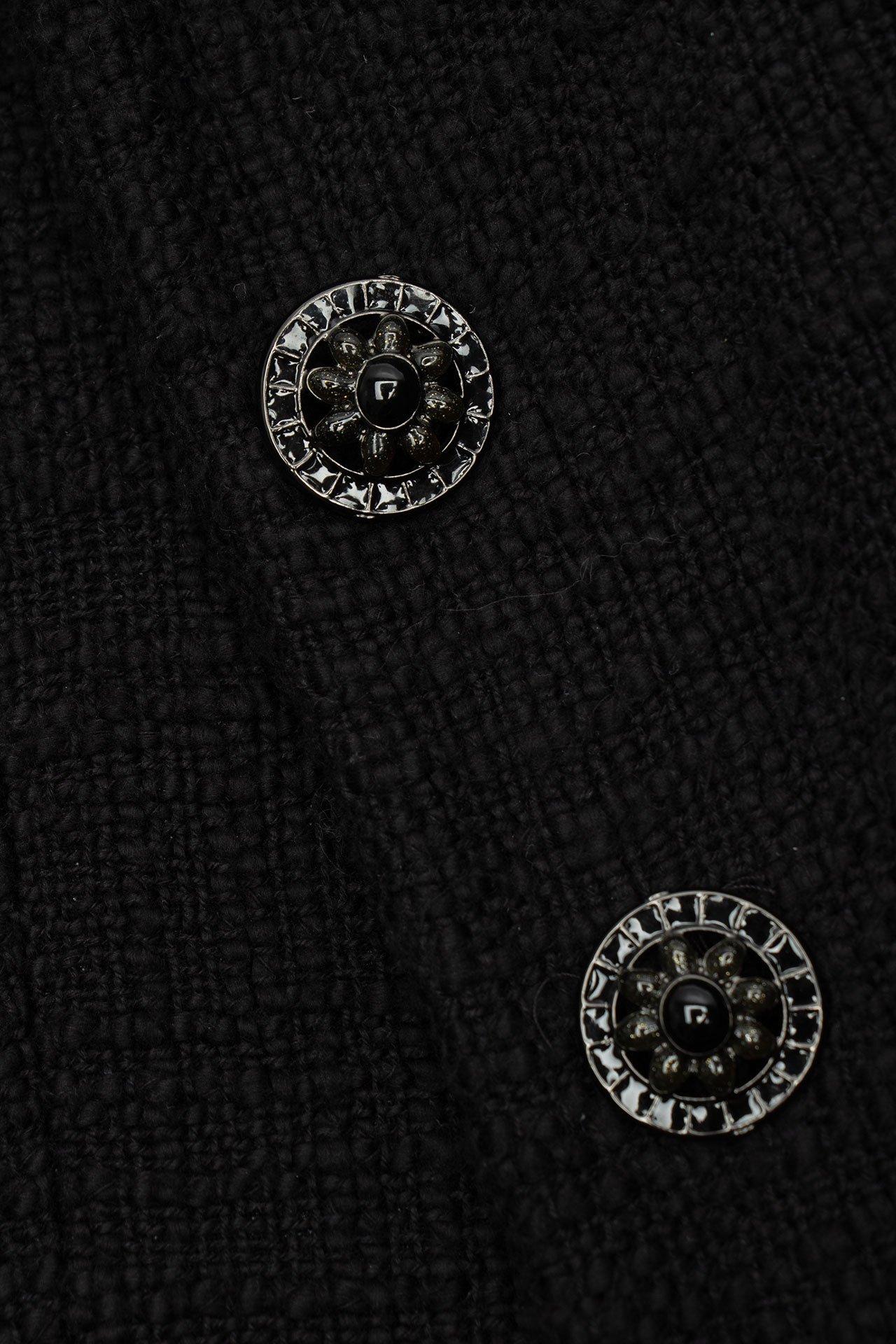 Chanel Bombay CC Jewel  Buttons Black Tweed Jacket 3