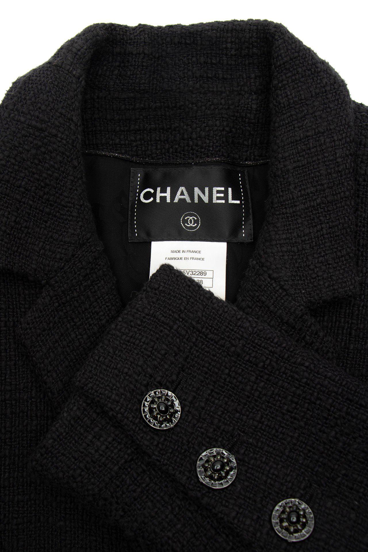 Chanel Bombay CC Jewel  Buttons Black Tweed Jacket 4