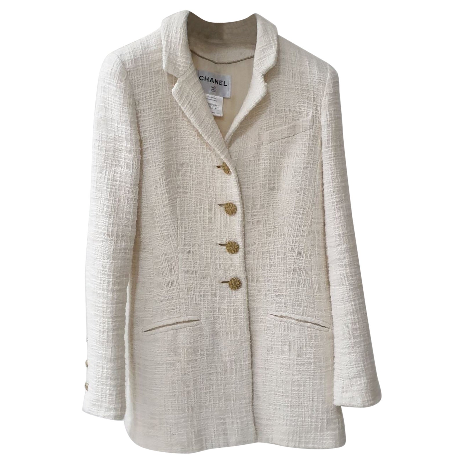 Chanel Bombay Elfenbeinfarbene Blazerjacke