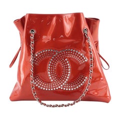 Chanel Bon Bon Tote Strass Embellished Patent Medium